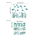 Self-adhesive sea turtle and seaweed wall stickers for children's room decoration - 3 Pieces / Sea Turtle Seaweed Marine Series (PC261)