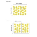 Zelfklevende citroen muurstickers voor decor met lay-out grootte en plakeffect tonen - Geel Citroenpatroon
