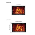 Realistische open haard vlam muursticker voor woonkamer decoratie met afmetingen - Gesimuleerde Open Haard Stijl 1 (ZB233)