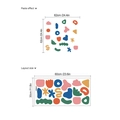 Pegatinas de pared geométricas con estrellas y ondas para decoración de cuarto infantil - Estilo Geométrico Abstracto (14Z36-B93) / 30x60cm