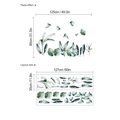 Pegatinas de pared autoadhesivas de hojas tropicales con diseño de acuarela para dormitorio - Planta Verde Tropical (10Y30127-C62)