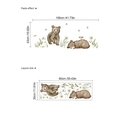 Vinilos decorativos de pared con osos de dibujos animados y flores para el hogar - Oso de Dibujos Animados (PB202) / PB202