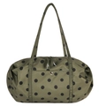 Bolso tote verde oliva con lunares de gran capacidad para viajes y deportes - Verde