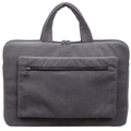 Mochila para portátil en pana gris oscuro con bolsillo frontal grande y asas reforzadas - Gris