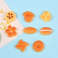 8-piece set of miniature resin bread charms in various shapes for DIY jewelry making - Random Mixed Colors