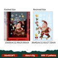 Weihnachtsmann Fensterbilder statisch haftend mit Schneeflocken und 30x45cm Layout - Skateboard Weihnachtsmann Stil (YCSD144)
