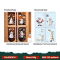 Weihnachts-Fensteraufkleber Set mit Weihnachtsmann und Rentier, 4 Bögen mit 133 Stickern - Weihnachtselemente-Kombi (YCSD138)