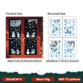 Weihnachts-Schneemann-Fensteraufkleber Set mit 4 Bögen und blauen weißen Schneeflocken - Ycsd142 [4er-packung]
