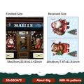 Set di adesivi statici natalizi per vetrate con Babbo Natale e 46 motivi di fiocchi - Stile Babbo Natale e Orso (YCSD136)