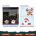 Stickers de Noël statiques pour fenêtres avec Père Noël et rennes en 49x38cm - Style Père Noël Et Renne (YCSD134)