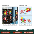 Stickers de Noël statiques pour fenêtre avec Père Noël et renne lot de 20x30cm 2pcs - Style Père Noël Et Ballons (YCSD131)