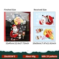 Adesivi natalizi elettrostatici per vetri con Babbo Natale e renne, formato display 32x45cm - Stile Babbo Natale E Pupazzo Di Neve (YCSD135)