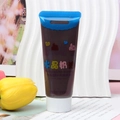 Colle crème pailletée chocolat brun foncé en tube pour la création de coques DIY - Marron
