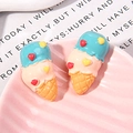 Blauw en roze hars ijsje bedeltjes voor doe-het-zelf telefoonhoesjes en sieraden decoratie - Blauw En Roze Hart Ijsbeker