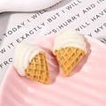 DIY ijsje hars bedeltjes voor telefoonhoesjes en sieraden haaraccessoires decor - Wit Effen Kleur Ijsbeker