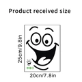 Pegatina WC SMILE impermeable 20x25cm adhesivo de PVC para decoración de baño y pared - Sin embalaje