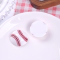 Charm de baseball en résine pour bricolage de porte-clés avec texture de couture blanc et rouge - Baseball Couture Rouge