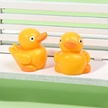 DIY resin little yellow duck pendants with orange beak for crafts and keychains - Style 1 Duck / Yellow