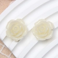 19mm barocke Harzrosen in Creme für DIY Schmuck und Haarschmuck Accessoires - 19mm / Elfenbein