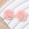 Rosafarbene Harzrosen im Barockstil für DIY-Ohrringe und Schmuckzubehör - 19mm / Hellrosa