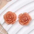 Barock-Stil Korallenrosa Harzrosen für DIY Schmuckherstellung Ohrringe Blumendekor - 19mm / Orangerot