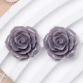 Barocke staubige violette Harzrosen für DIY-Ohrringe und Schmuckherstellung - 19mm / Helllila