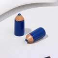 Pair of glossy blue miniature resin pencils for creative DIY crafts and accessories - Without Eye Screw / Blue
