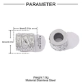Silver infinity symbol spacer beads in stainless steel with 8mm size and 4.2mm hole - Infinity Pattern Style (YH1374)