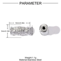 Polished silver stainless steel spacer bead with textured surface and 1.4mm hole - Embossed Column Style (YH1376)
