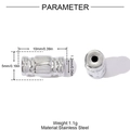 Cylindrical stainless steel spacer bead with textured surface for DIY jewelry making - Grooved Texture Column Style (YH1377)