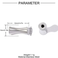Stainless steel dumbbell spacer beads 12mm length for DIY jewelry making - Concave Column/Dumbbell Style (YH1378)