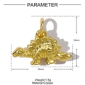 Goldener Kupfer-Dinosaurier-Anhänger für DIY-Schmuck und Ketten mit Stegosaurus - Dinosaurier-Stil (YE1390)