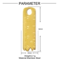 Pendentif règle en acier inoxydable doré 34mm avec échelles pour bijoux DIY - Style Règle (YE1412)