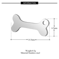 Polished stainless steel bone shaped charm pendant, 14.5mm size for jewelry making - Bone Shape Style (T142)