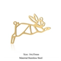 Golden hollow rabbit stainless steel pendant for DIY jewelry making 16x35mm size - Gold Rabbit Style (JA112-2x5)