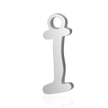 Petit pendentif lettre i en acier inoxydable poli pour colliers personnalisés - Lettre I