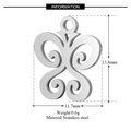 Stainless steel butterfly cutout charm pendant for jewelry making and DIY projects - Butterfly Hollow Style (T195)