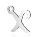 Pendentif lettre X en acier inoxydable poli miroir pour la création de bijoux DIY - Lettre X