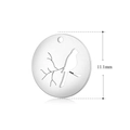 Round stainless steel bird on branch silhouette pendant 11.1mm DIY accessory - Bird on Branch Round Style (T403)