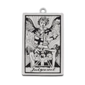 Tarotkarte Gericht Anhänger aus Edelstahl in Silber-Optik für DIY-Schmuckherstellung - Stil Das Gericht (LA211-3)