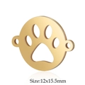 Conector garra de perro en acero dorado para creación de joyas DIY 12x15,5mm - Dorado Pata de Perro
