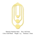 Gold plated stainless steel geometric oval pendant components for DIY jewelry 14x31mm - Gold Triple Loop Nested Style (LA777-2)