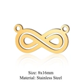 Golden 8x16mm infinity symbol connector in stainless steel for jewelry DIY - Infinity Symbol (JN246) / Gold