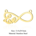 Golden infinity love pendant made of stainless steel for jewelry making diy crafts - Gold Love Infinity (JA364-2)