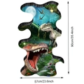 3D αυτοκόλλητο τοίχου δεινόσαυρος T-Rex στη ζούγκλα, διαστάσεων 90x57cm - Προϊστορική Ζούγκλα Τυραννόσαυρος (KSY-0E) / 57x90cm σε Σακούλα