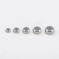 Silver stainless steel stopper beads with star patterns and silicone inserts in five sizes - 6mm / Silver Tone (Star Pattern)