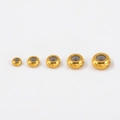 Polished gold 304 stainless steel spacer beads with silicone core in five different sizes - 6mm / Gold Tone (Spiral Texture)