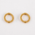 Marco de cuentas retorcido de acero inoxidable chapado en oro 18K para bisutería - 6mm / Dorado
