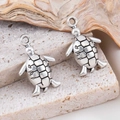 Antique silver sea turtle alloy charms set for DIY bracelet and jewelry making - Little Turtle