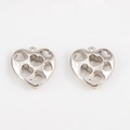 Silver hollow heart pendants made of CCB plastic for DIY jewelry making, set of 2 pieces - Multi-Heart Hollow